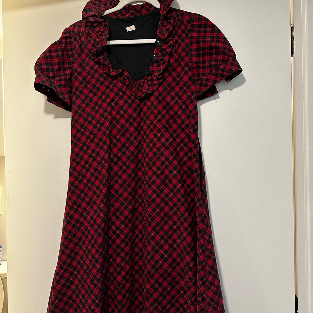 J Crew Mid Length Plaid Dress- 4